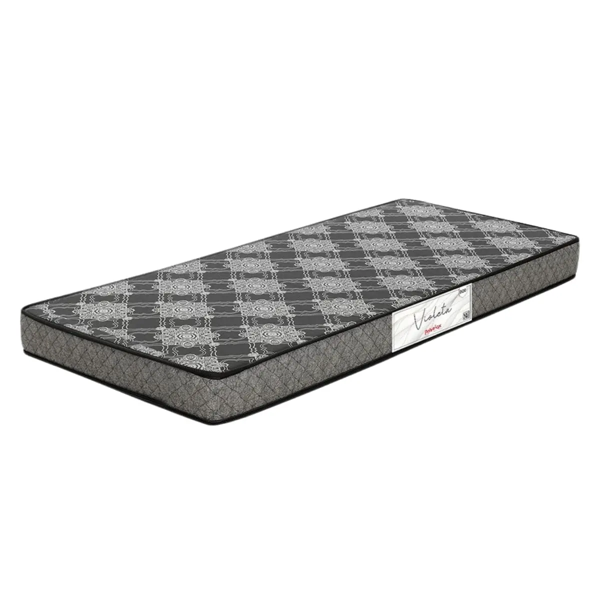 Colchão de Solteiro Violeta D20 078x188x12 Cinza Estampado Prorelax
