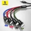 Cabo 3 em 1 Baseus USB Tipo-C / Lightning / Micro p/ Samsung, Xiaomi e iPhone - 1