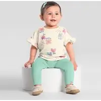 Infantil - Conjunto menina de flores Brandili Baby