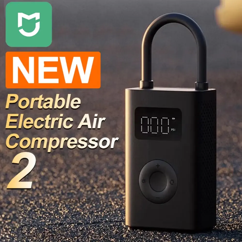 Novo Compressor de Ar Portátil Universal Mijia 2023 com Sensor de Pneu Mi Inflatable Treasure 2 para Carro e Bicicleta - 1