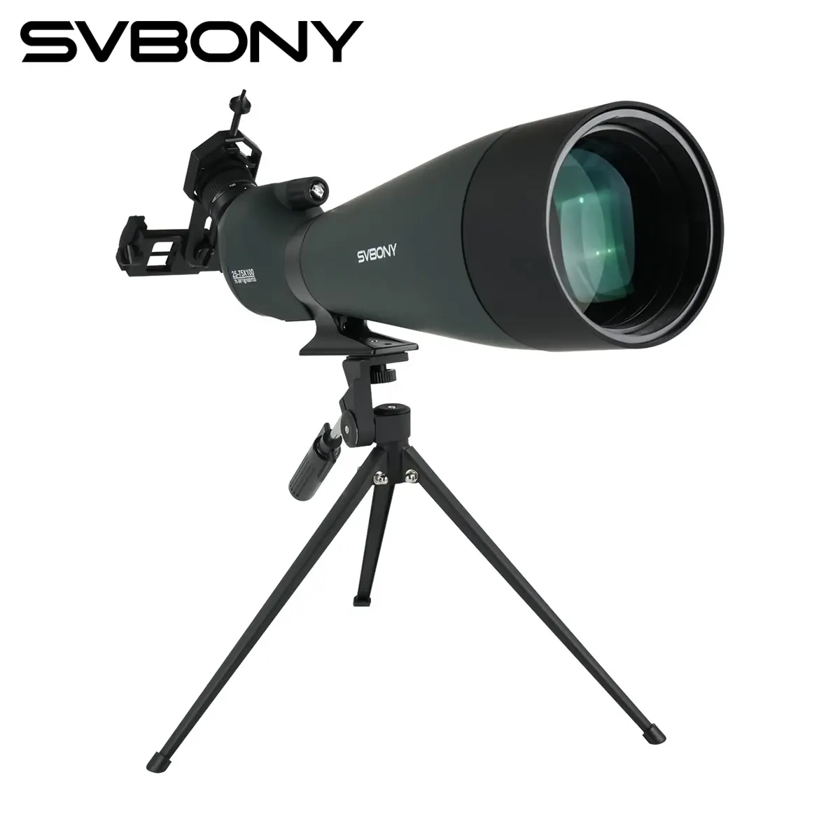 Telescópios Svbony SV28A 25-75x100/20-60x80 FMC Perfeitos para Iniciantes em Tiro com Arco, Tiro ao Alvo e Observação de Pássaros