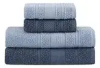 Jogo De Toalhas Buddemeyer Bella Extra Soft Banho 4 Peças Azul Claro/azul Marinho Lisa - 1