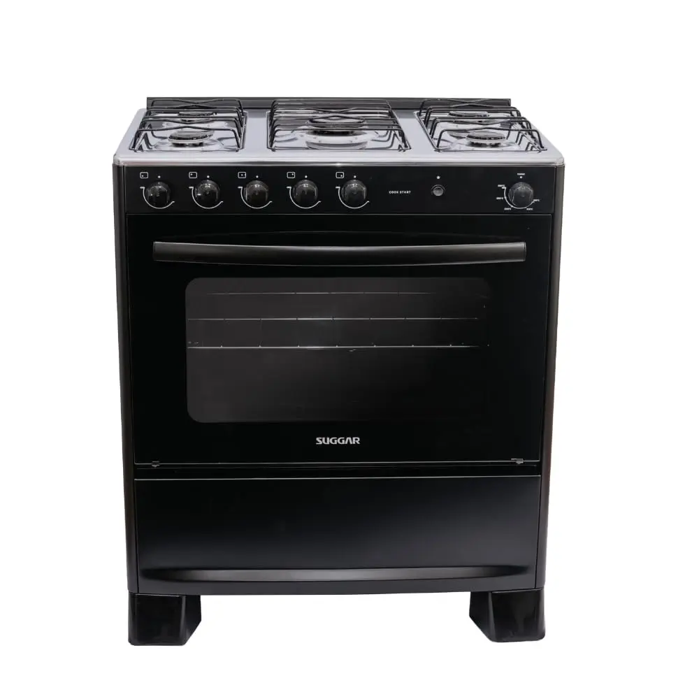 SUGGAR FOGÃO COOK START PRETO MESA INOX 5 BOCAS 2 QUEIMADORES FAMÍLIA ACENDIMENTO AUTOMÁTICO FGICS520PT