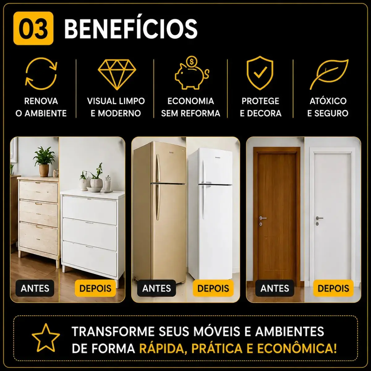 Papel Adesivo 2 Metros X 45cm Envelopamento Móveis E Parede Branco Fosco Autocolante Lavável Vinílico CNC DO BRASIL thumbnail 4