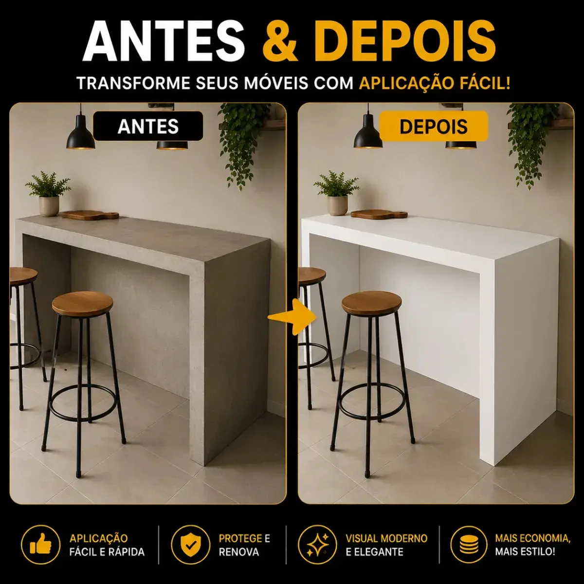 Papel Adesivo 2 Metros X 45cm Envelopamento Móveis E Parede Branco Fosco Autocolante Lavável Vinílico CNC DO BRASIL thumbnail 6