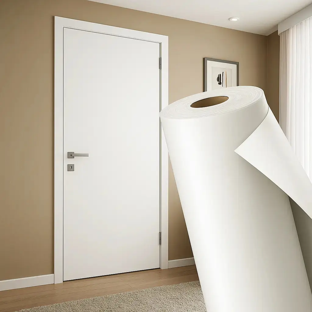 Papel Adesivo 2 Metros X 45cm Envelopamento Móveis E Parede Branco Fosco Autocolante Lavável Vinílico CNC DO BRASIL thumbnail 9