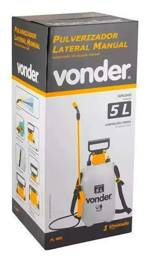 Pulverizador De Veneno E Jardim 5 Litros Vonder Profissional Branco thumbnail 10