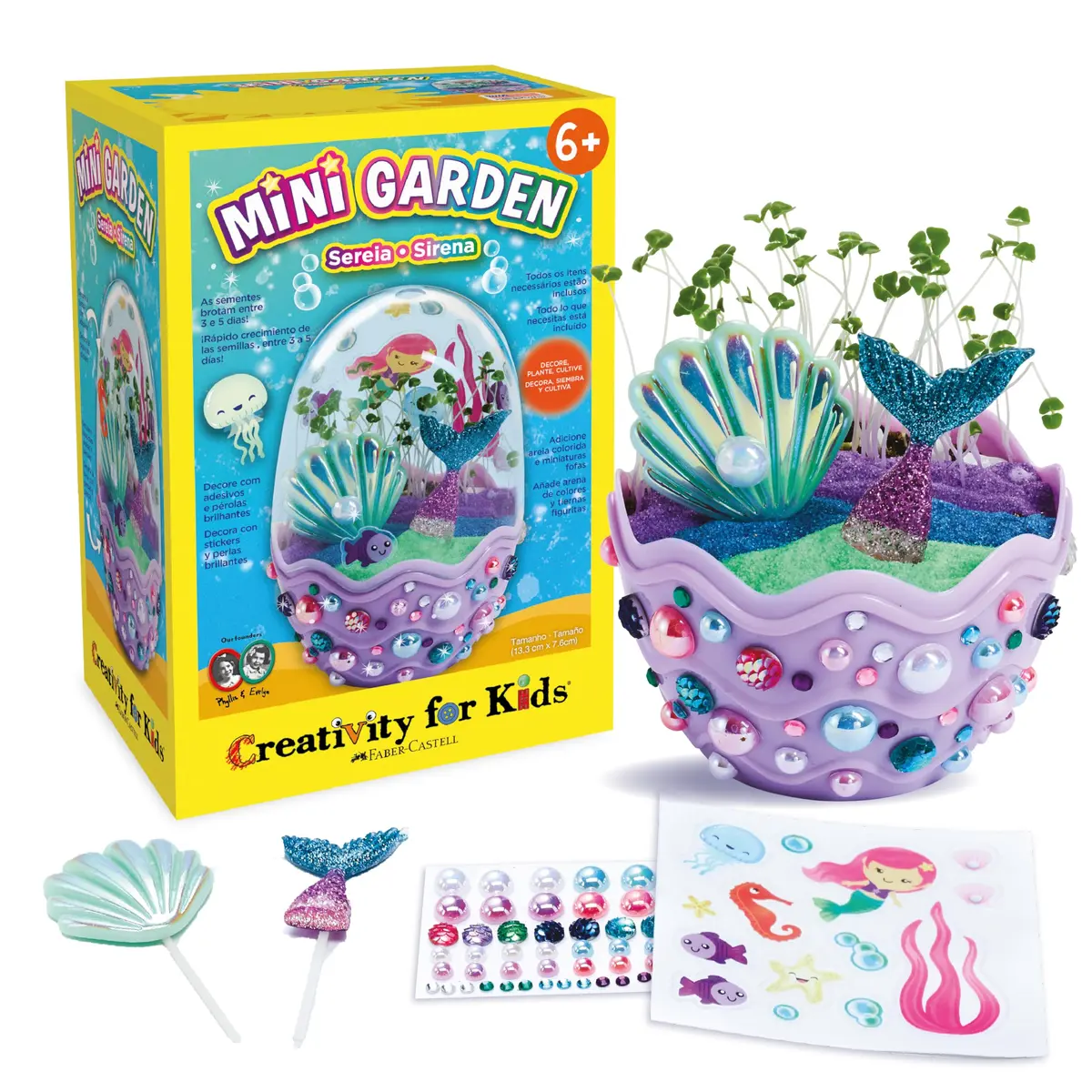 Brinquedo Mini Jardim Mágico Encantado de Sereia Faber-Castell Creativity For Kids - 1