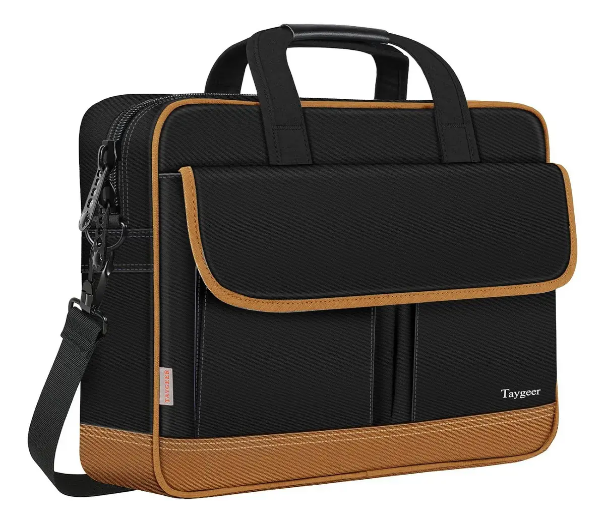 Maleta Para Notebook, Bolsa Notebook Para 15,6 Polegadas Masculina Impermeável E Acolchoada, Pasta Para Notebook Preto Amarronzado