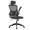 Cadeira ergonômica de escritório em mesh preta - 1
