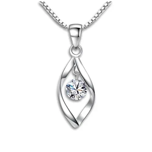 Colar Feminino Aço Inoxidável com Pedra Sintética "Crystal Life" – Antialérgico & Elegante – Acompanha Bolsa de Veludo - 1