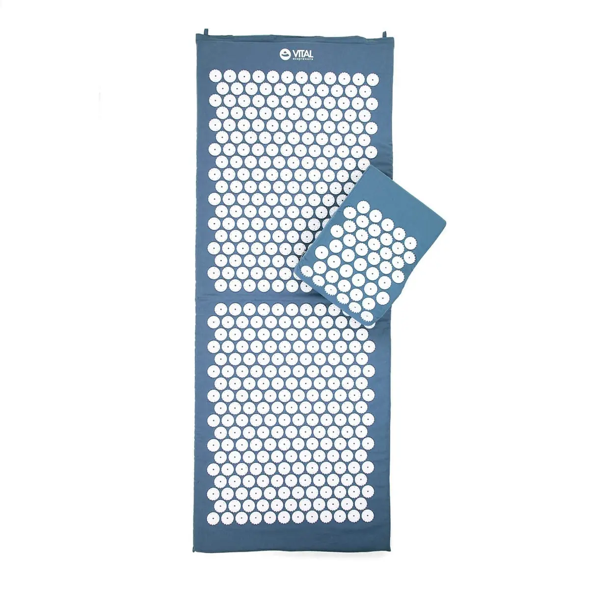 YOGATERIA Tapete e Almofada de Acupressão Grande | Revitalizante e Restaurador | Ideal para auto massagem | Capa removível e lavável | Incluso bolsa de armazenamento e transporte (Azul) - 1