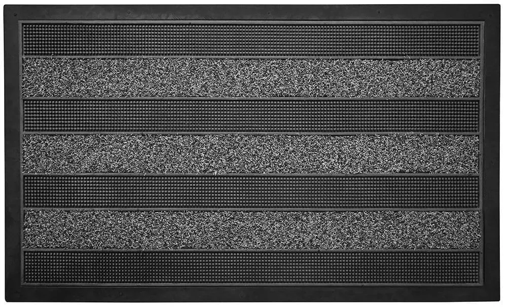 Kapazi Tapete Entrada Cactos 45x75cm Cinza | Emborrachado, Seca, Retém Sujeira e é Antiderrapante - 1