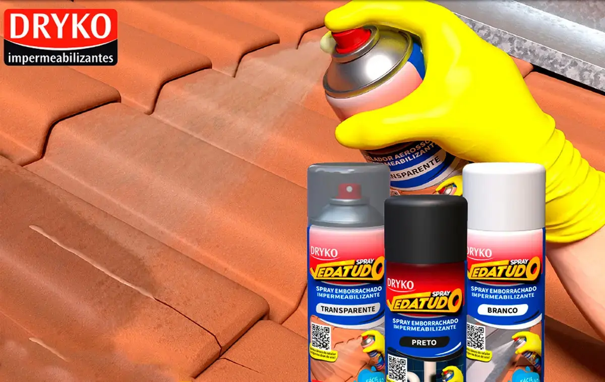 Spray Vedatudo Vazamentos De Agua Reparo Telha Laje Calha Transparente 400ml thumbnail 4