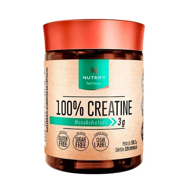 100% Creatine Monohidratada em Cápsulas (120 Caps) - Nutrify