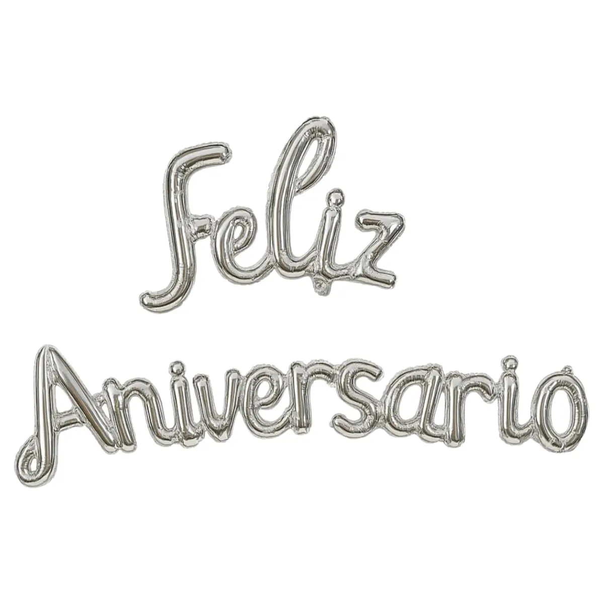 Kit Balões Feliz Aniversário Prata 16 Peças Decoração Festa | Kit com letras e números para montar a frase
