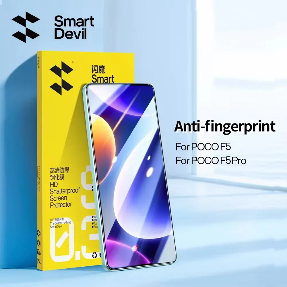 SmartDevil 2 Protetores de Tela para Xiaomi POCO F9 Ultra F7 X7 Pro F6 F5 Pro Vidro Temperado para POCO F8 Ultra HD Anti Luz Azul