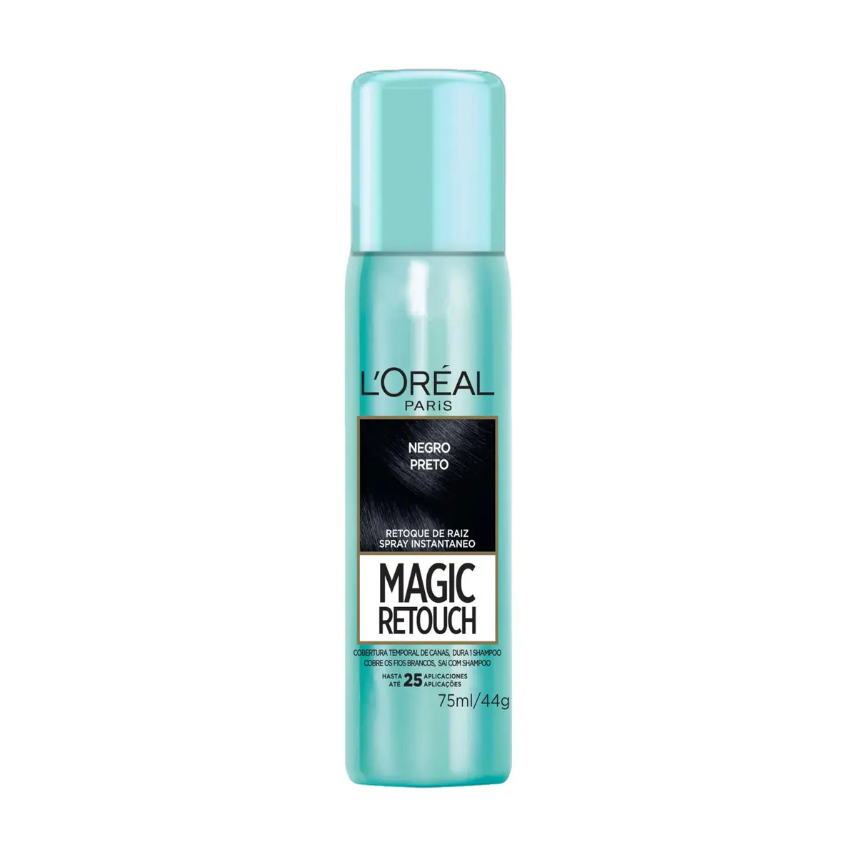 Spray Retoque de Raiz Instantâneo Magic Retouch, L'Oréal Paris, Preto, Instantâneo Magic - 1