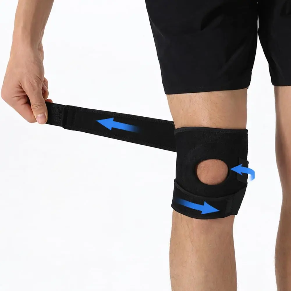Joelheira de Compressão Ortopédica, Suporte para Joelho, Estabilizador Esportivo, Academia e Corrida, Alívio de Dor, Confortável e Respirável