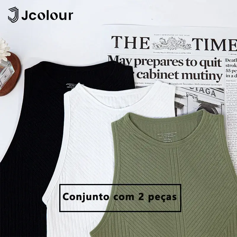 Ropped femininas, Cor Sólida, Tank Top, Tricot, Cropped Canelado, Regata feminina sem mangas de cor sólida,Suéter de malha