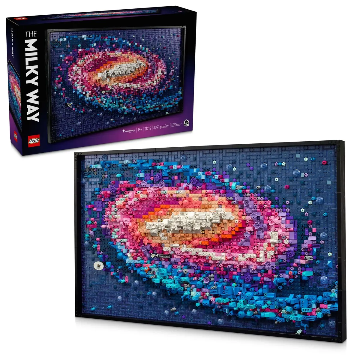 LEGO Art A Galáxia da Via Láctea; Conjunto de Arte de Parede 31212