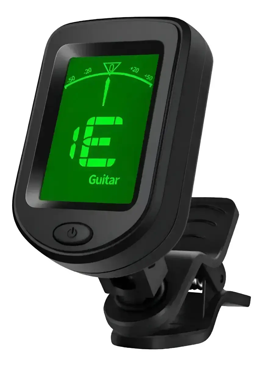 Afinador Digital Cromático Clip Violão Viola Guitarra Cavaco Preto - 1