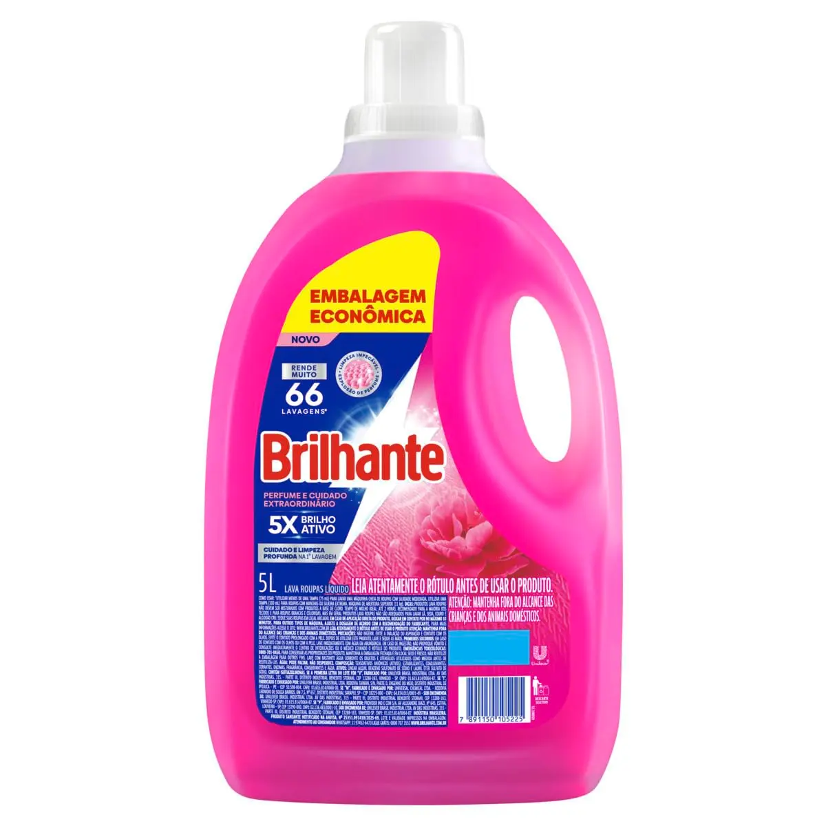Brilhante Lava-Roupas Líquido Perfume e Cuidado Extraordinário 5L