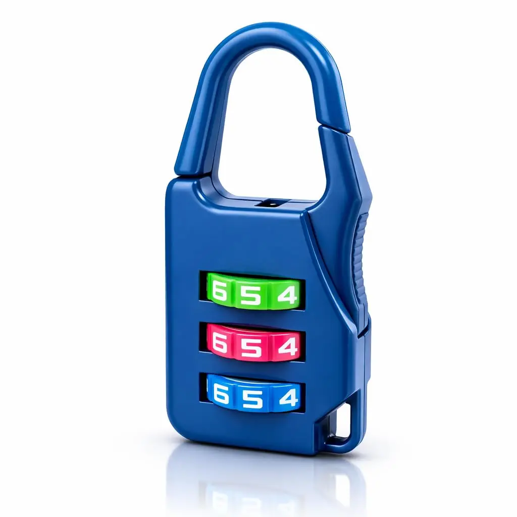 Cadeado com Segredo de 3 Dígitos para Bagagem Mochilas e Bolsas Compacto e Resistente Segurança em Viagens (Azul)