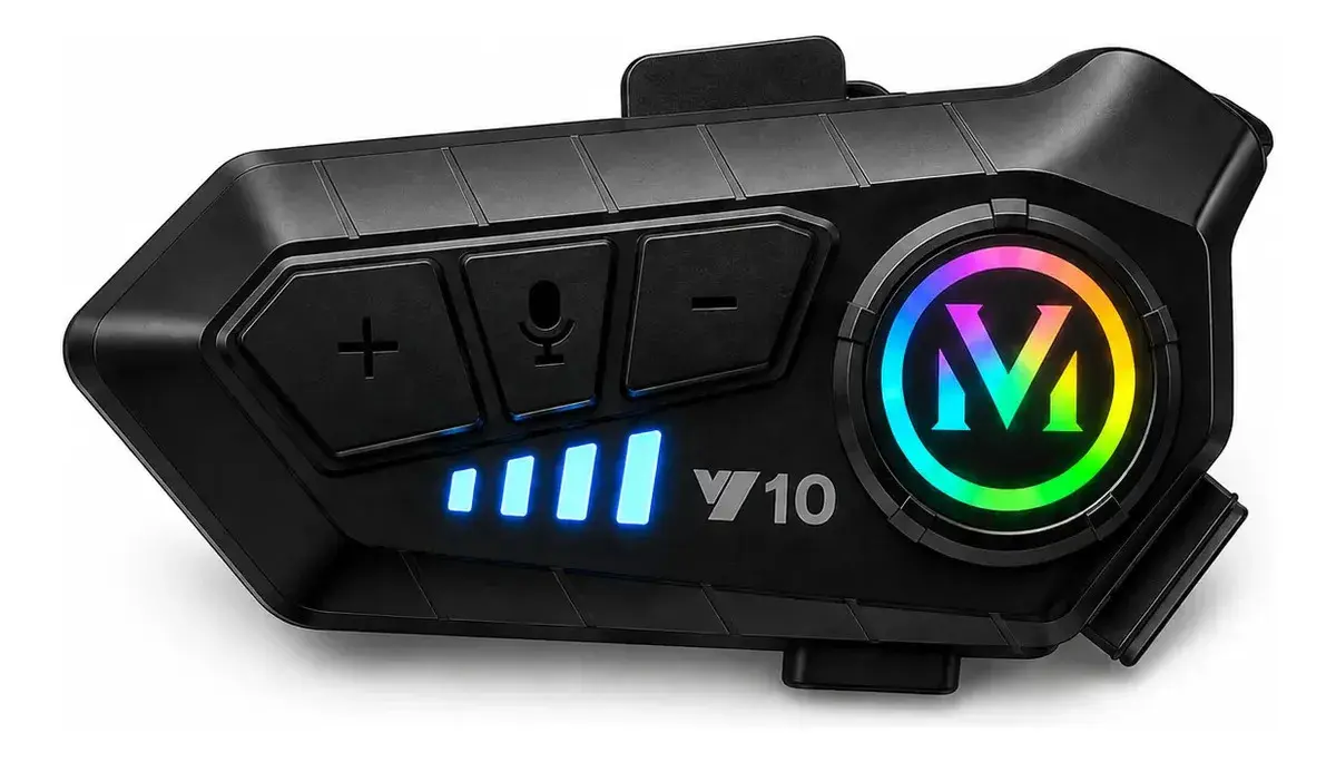 Fone De Ouvido Para Capacete Intercomunicador Bluetooth Headset Rgb Sem Fio Música GPS Chamadas Handsfree Alta Potência Woosh thumbnail 7