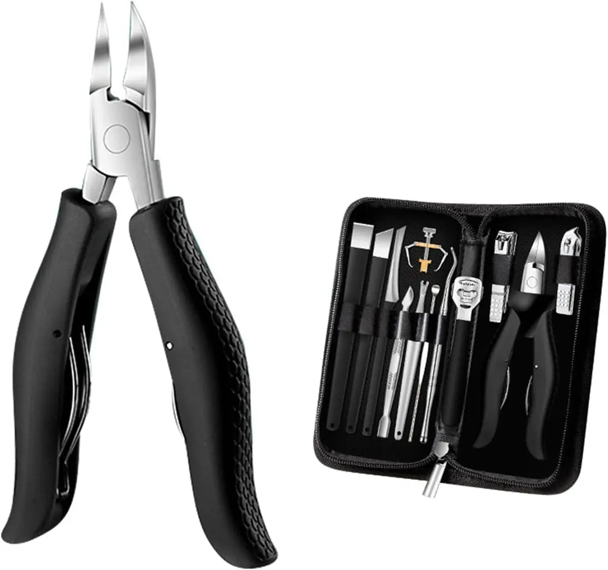 13pcs Clippers de unhas dos pés para seniores unhas grossas, Clippers de unhas dos pés pesados unhas grossas adultas alça longa, grandes clippers de unhas dos pés para unhas grossas