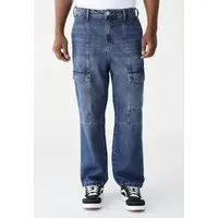 Calça Jeans Colcci Reta Cargo Loose Azul - 1