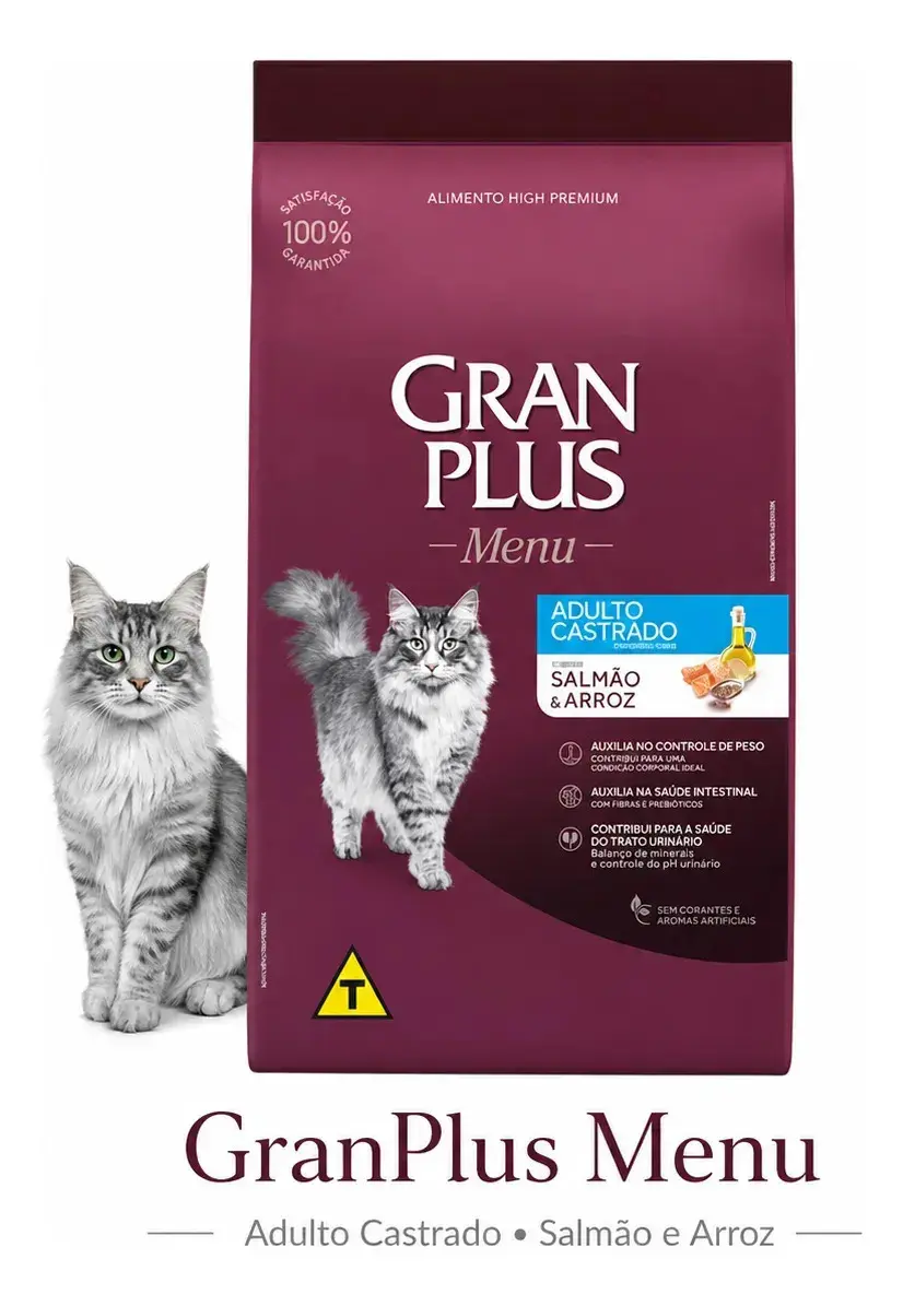 Gran Plus Menu Castrados Para Gato Adulto Sabor Salmão Y Arroz De 10.1 Kg thumbnail 5