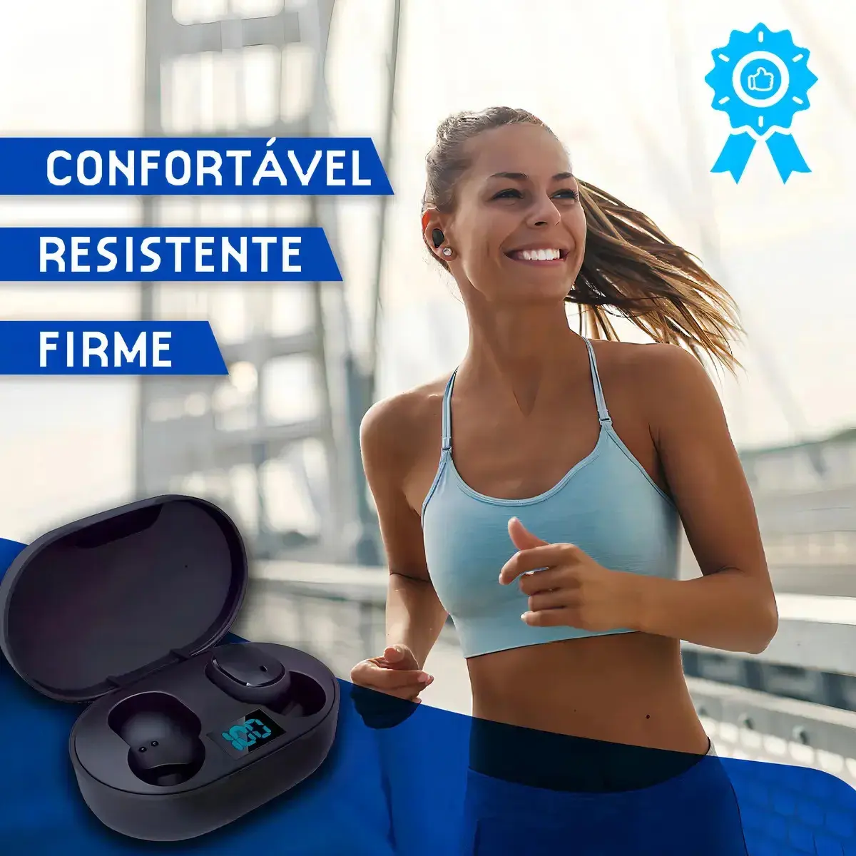 Hivi Fone De Ouvido Bluetooth 5.0 Par Sem Fio Duplo Cor Preto thumbnail 4