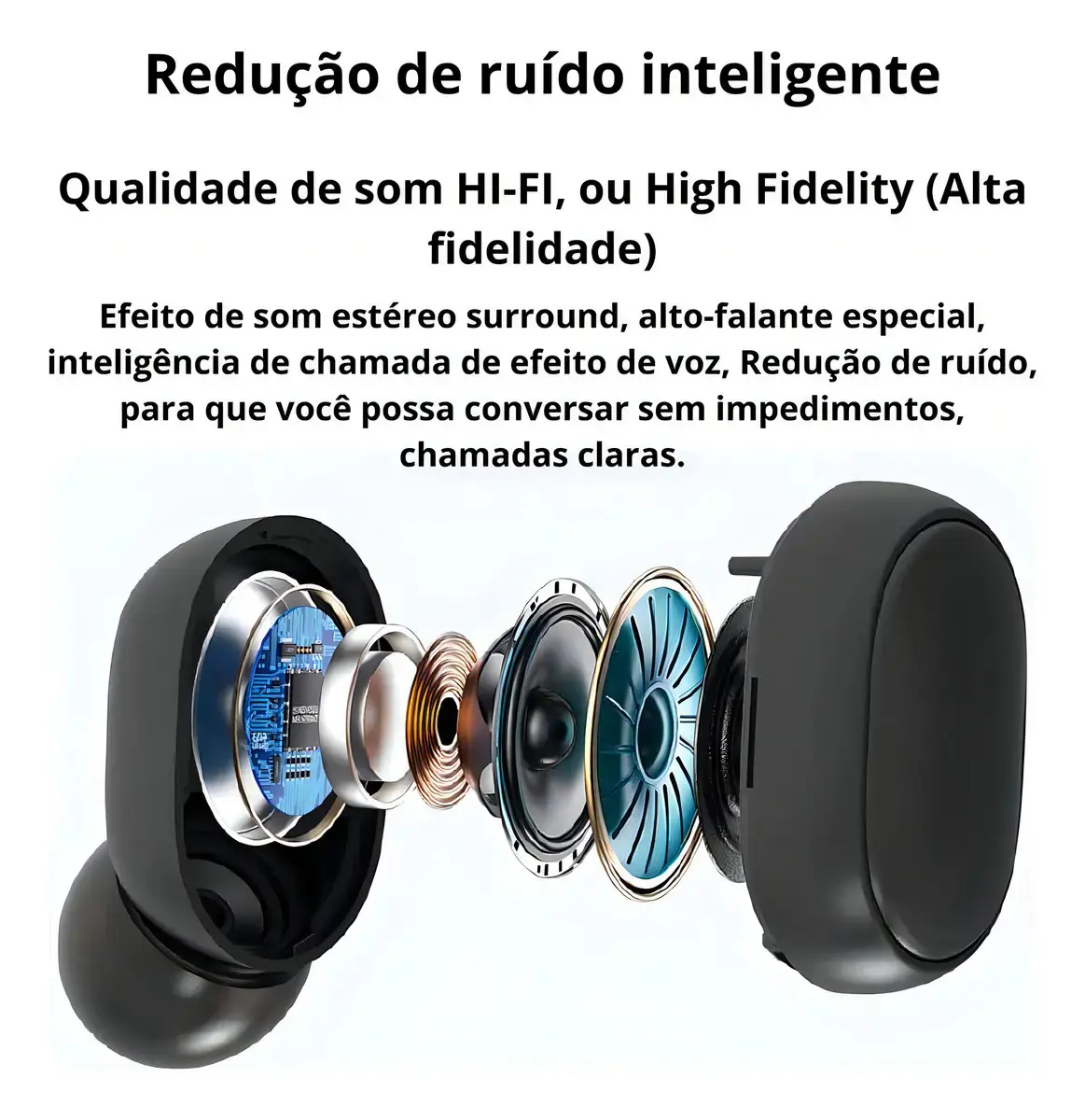 Hivi Fone De Ouvido Bluetooth 5.0 Par Sem Fio Duplo Cor Preto thumbnail 5
