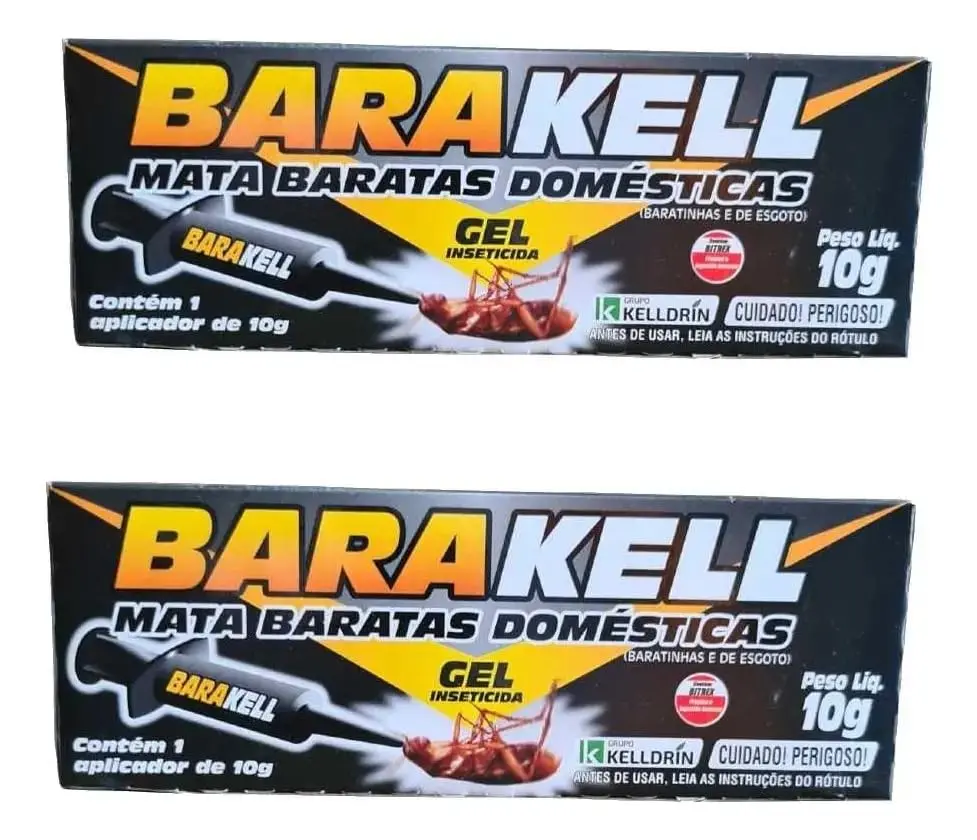 Kit 2 un Veneno para Barata Doméstica Barakell 10g | Uso Interno, Aplicação em Frestas, Fórmula em Gel, Ação Pontual, 1 Unidade