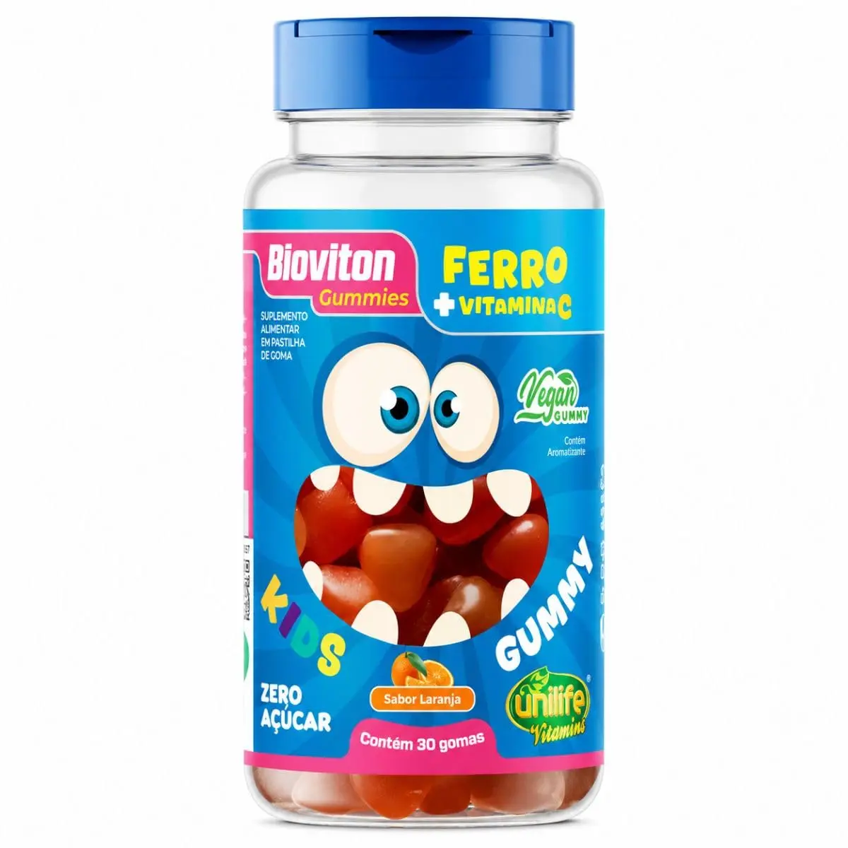 Gummy Kids Ferro + Vitamina C Unilife Sabor Laranja 30 Gomas