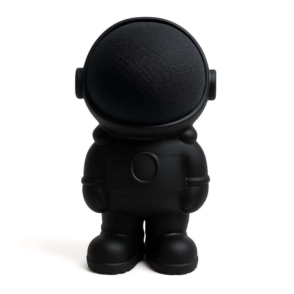 Suporte para Echo Dot 4ª e 5ª Geração, Base Astronauta compátivel com Alexa 4 5 Geracao, Design Moderno e Estável, Organizador para Dot TimeClick (Preto)