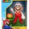 Boneco Mario De Fogo De 10cm Com Flor De Fogo - Super Mario - 1