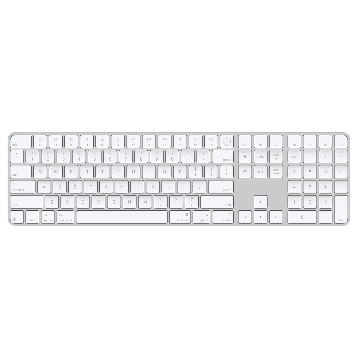 Apple Magic Keyboard com Touch ID e teclado numérico para modelos de Mac com chip da Apple – Inglês (EUA) – Teclas brancas 