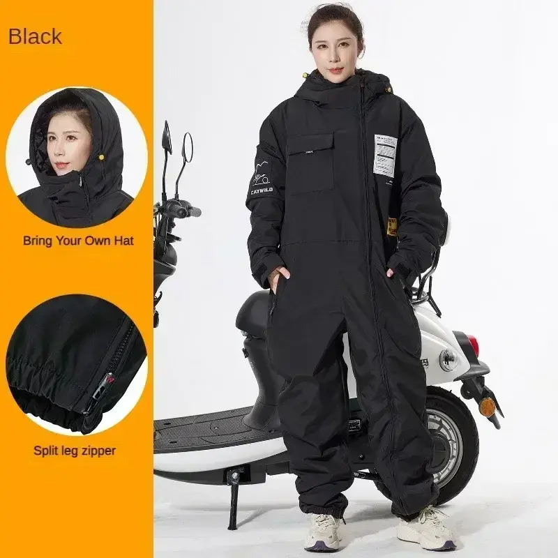Nova motocicleta roupas à prova de neve à prova de frio veículo elétrico blusão inverno esqui pesca e equitação roupas à prova de frio