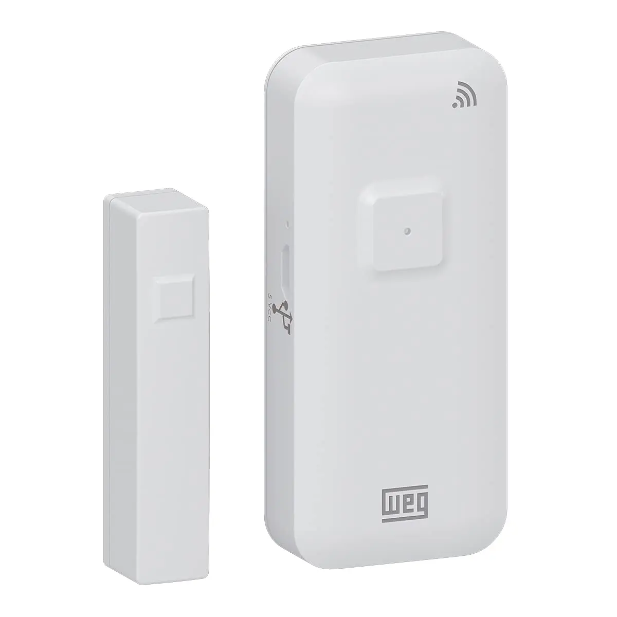 Sensor Inteligente de abertura de portas/janelas Wi Fi compatível com Alexa e Google Assistente e bateria Interna recarregável. WEG HOME, Branco - 1