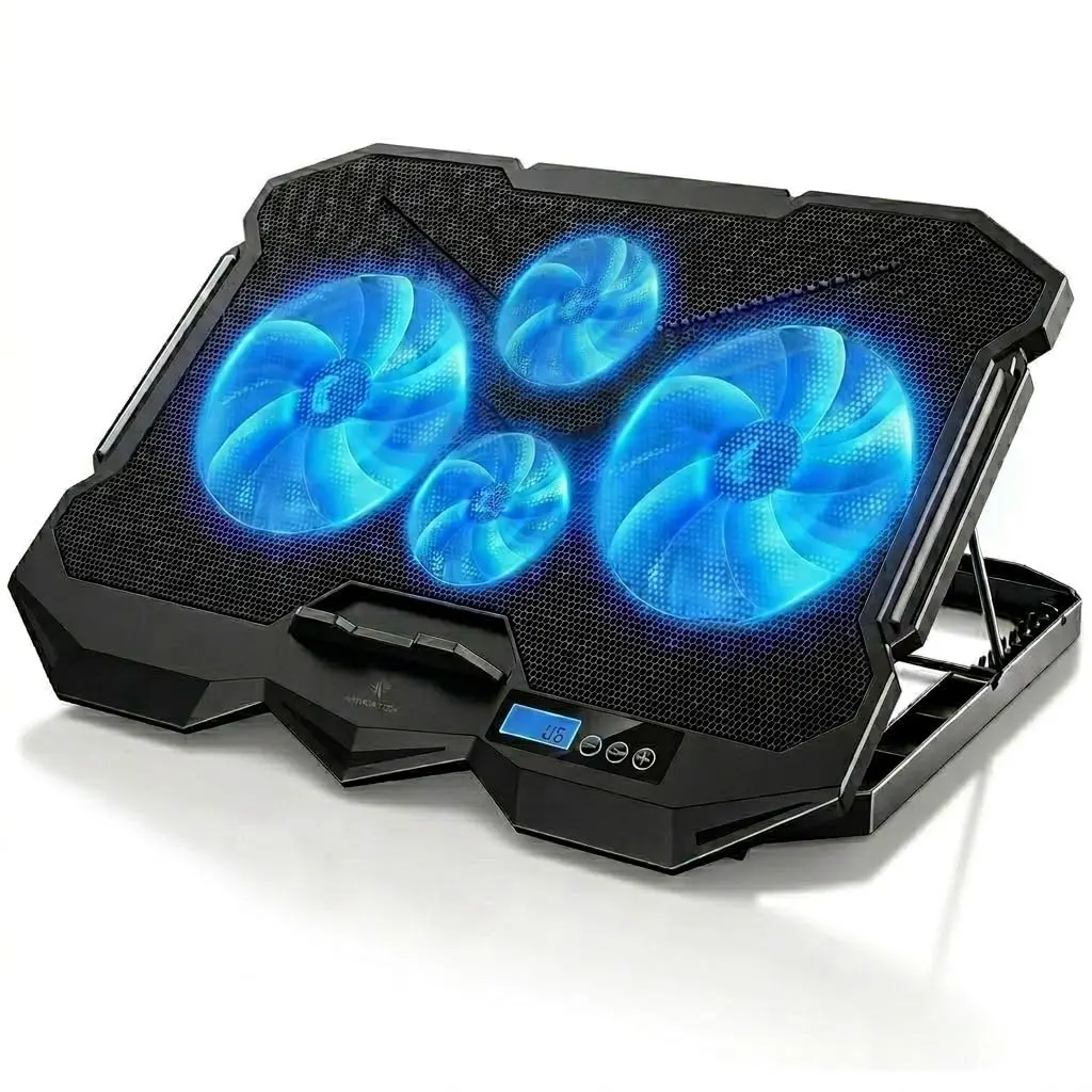Base Cooler para Notebook Gamer até 17 com 4 Ventoinhas LED Azul