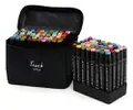 KIT c/ 60 Canetas Marcador Permanente Dupla 60 Cores - 1