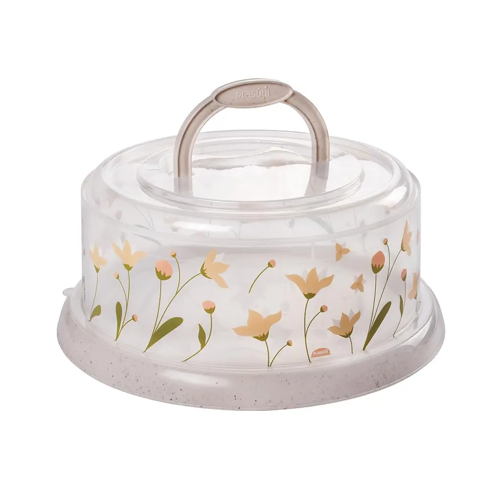 Plasútil Boleira de Plástico Decorada Tampa Rosca com Alça - 1