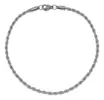 Pulseira Cordão Baiano Unissex Aço 4mm - 1