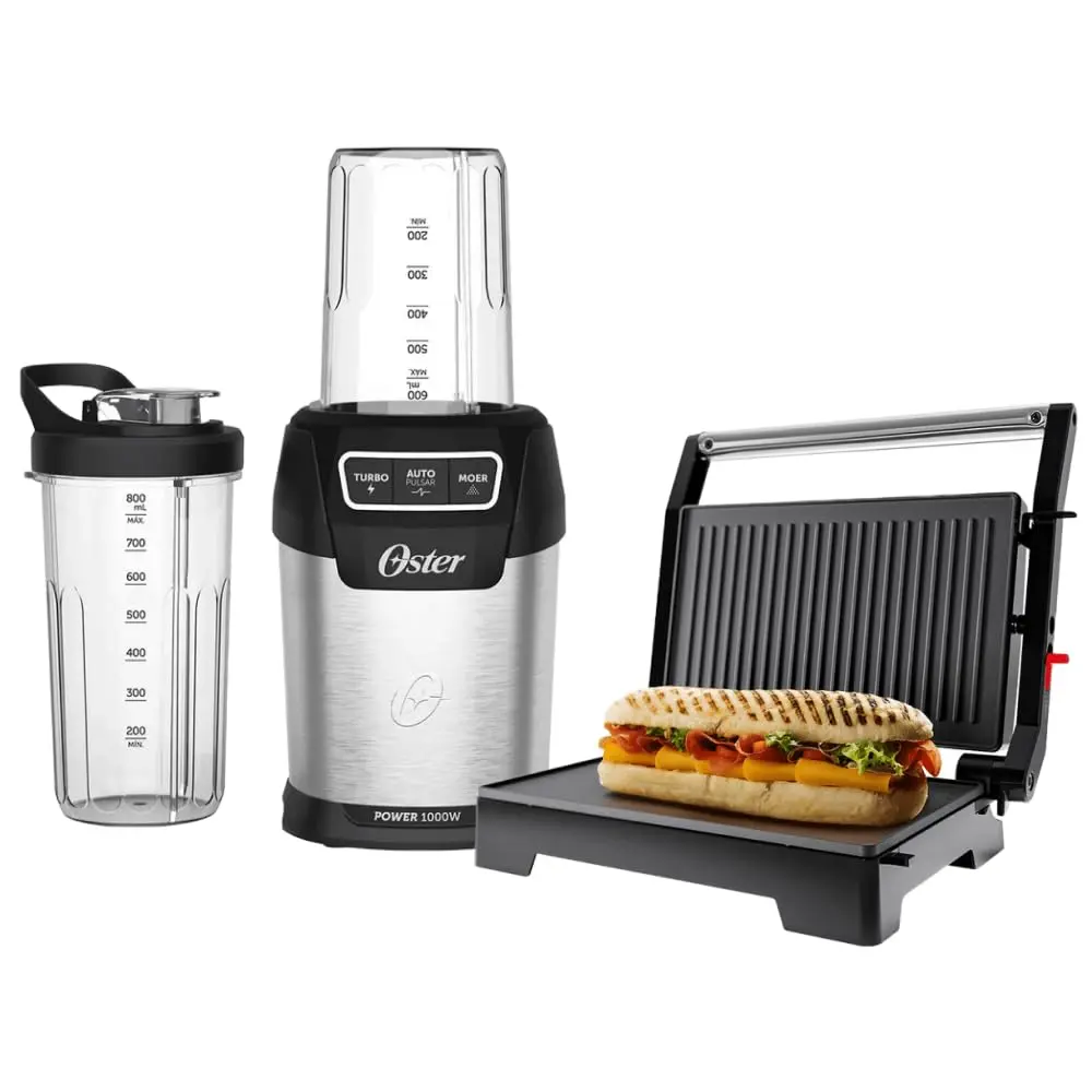Oster Kit Blender Ultra Power e Mini Grill Elétrico Inox Oster - 127V - 1