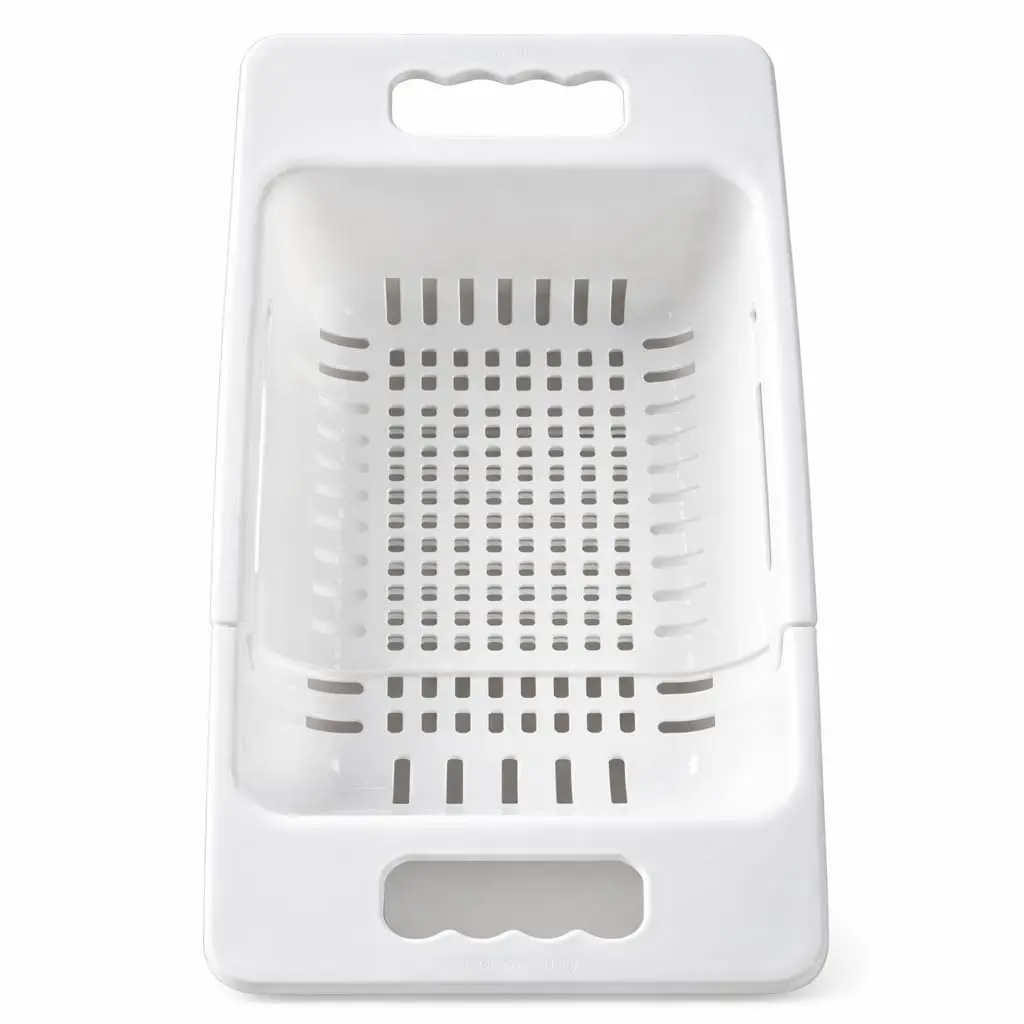 Escorredor de Plástico Retrátil para Pia, Ajustável, Ideal para Frutas, Legumes, Verduras e Louças, Organizador de Cozinha Multiuso