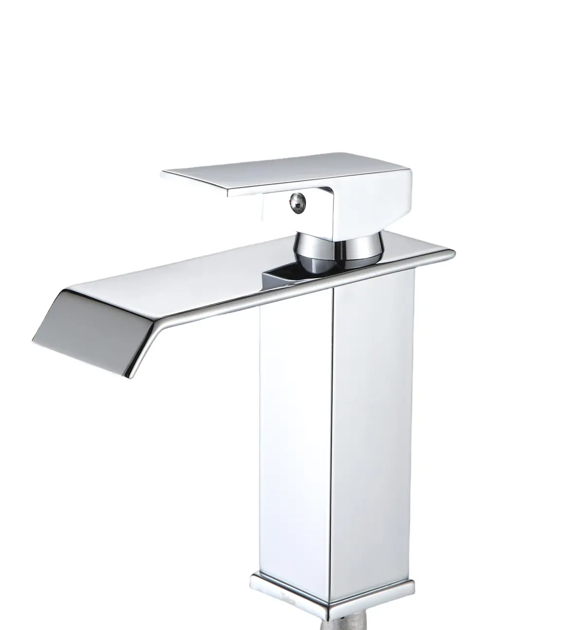 Torneira Para Banheiro Cascata Baixa Misturador Monocomando Água Quente e Fria - Aço Inox Cromado