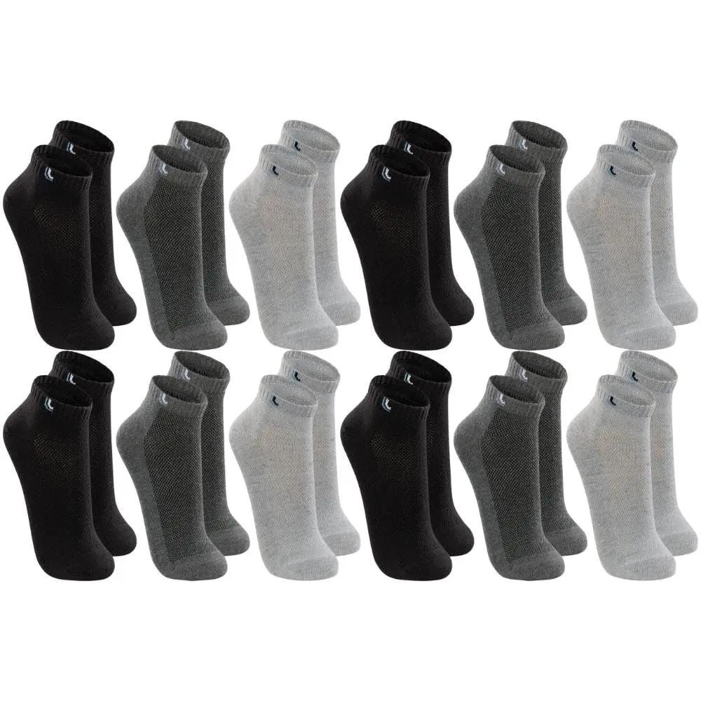 Kit 12 Pares Meia Lupo Sport Cano Curto Algodão Adulto - 1