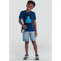 Infantil - Camiseta Manga Curta Brandili Capitão América Azul